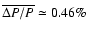 $\overline{\Delta P/P}\simeq0.46\%$