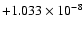 $+1.033 \times 10^{-8}$