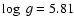 $\log~g = 5.81$