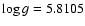$\log g=5.8105$