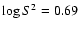 $\log S^{2}=0.69$