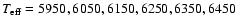 $T_{{\rm eff}}=5950,6050,6150,6250,6350,6450$