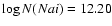 $\log N(Na {\sc i})=12.20$