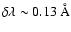 $\delta\lambda\sim0.13~\AA$