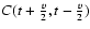 $C (t+\frac{v}{2},t-\frac{v}{2})$