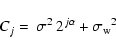 \begin{displaymath}%
C_j = \: {\sigma}^2 \:2^{j \alpha} + {\sigma_{\rm w}}^2
\end{displaymath}