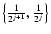 $\left\lbrace \frac{1}{2^{j+1}},\frac{1}{2^{j}}\right\rbrace$