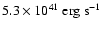 $\rm {5.3 \times 10^{41}~erg~ s^{-1}}$