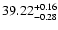 $\rm 39.22_{ -0.28}^{ + 0.16}$