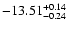 $\rm -13.51_{ -0.24}^{ + 0.14}$