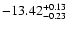 $\rm -13.42_{ -0.23}^{ + 0.13}$