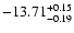 $\rm -13.71_{ -0.19}^{ + 0.15}$