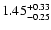 $\rm 1.45_{-0.25}^{+0.33}$