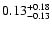 $\rm0.13_{-0.13}^{+0.18}$