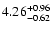 $\rm 4.26_{-0.62}^{+0.96}$