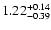 $\rm 1.22_{-0.39}^{+0.14}$