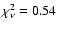 $\chi^{2}_{\nu}=0.54 $