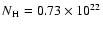 $N\rm {_H}=0.73 \times 10^{22}$