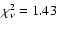 $\chi^{2}_{\nu}=1.43$