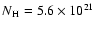 $N\rm {_H}=5.6\times 10^{21}$