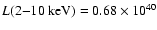 $L(2{-}10~{\rm keV})=0.68\times 10^{40}$