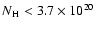$N\rm {_H}< 3.7\times10^{20}$