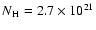 $N\rm {_H}=2.7\times 10^{21}$