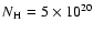 $N\rm {_H}=5\times 10^{20}$