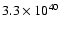 $3.3\times 10^{40}$