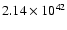 $2.14 \times 10^{42}$
