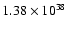 $1.38 \times 10^{38}$