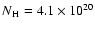 $N\rm {_H} = 4.1\times10^{20}$