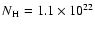 $N\rm {_H}=1.1\times 10^{22}$
