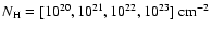 ${N_{\rm H}=[10^{20}, 10^{21}, 10^{22},
10^{23}]~\rm cm^{-2}}$