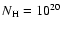 $N_{\rm H}=10^{20}$