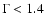 $\rm {\Gamma <1.4}$