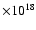 $\times10^{18}$
