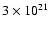 $3\times10^{21}$