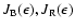 $J_{\rm B}(\epsilon),J_{\rm R}(\epsilon)$