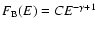 $F_{\rm B}(E)=CE^{-\gamma+1}$