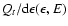 $Q_t/{\rm d}\epsilon(\epsilon,E)$