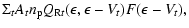 $\displaystyle \Sigma_t A_t n_{\rm p} Q_{{\rm R}t}(\epsilon,\epsilon-V_t)F(\epsilon-V_t),$