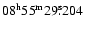 $ {08}^{\rm h}{55}^{\rm m}{29}^{\rm s}\!\!.\:\!{204} $