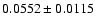 $ 0.0552 \pm 0.0115 $