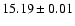 $ 15.19 \pm 0.01
$