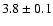 $ 3.8
\pm 0.1
$