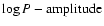 $\log P-{\rm amplitude}$
