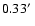 $0.33\hbox{$^\prime$ }$