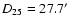 $D_{25}=27.7\hbox{$^\prime$ }$