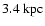 $3.4~{\rm kpc}$